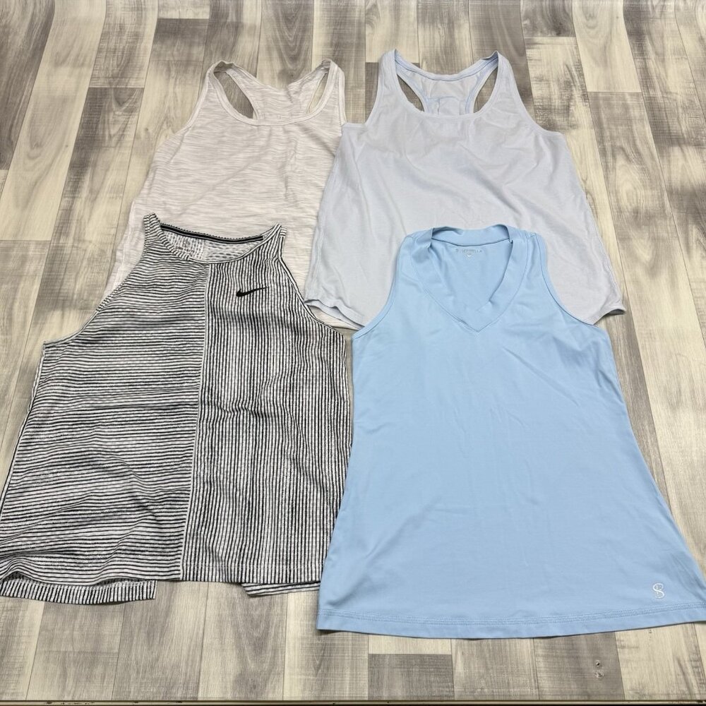 ✅Lot Of 4 Athletic Tank Tops Women's M Lululemon Nike Dri-Fit Sofibella Gym Yoga